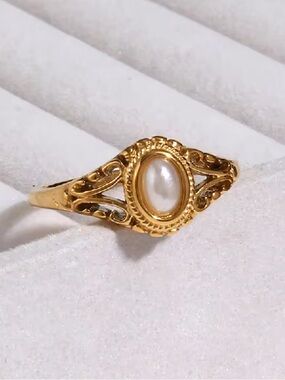 Pearl Ring Stainless Steel Waterproof